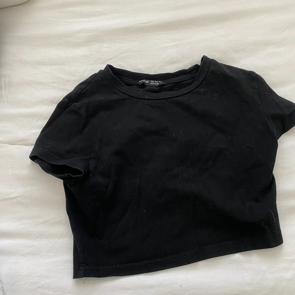 Black shein crop top